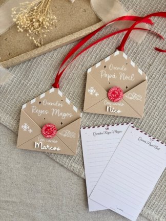 Sobre-carta navideño personalizado · Reyes Magos o Papá Noel