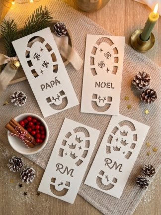 Plantillas de huellas mágicas · Papá Noel o Reyes Magos